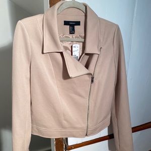 Nude Zipper Motor Jacket